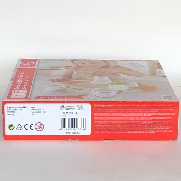 New in Box Hape Wooden Play Tea Set for Two Kitchen toy🍵 3+ - Picture 8 of 11